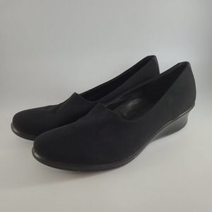 ECCO Felicia Stretch Womens Size 39 (US 8) Black Fabric Slip On Shoes